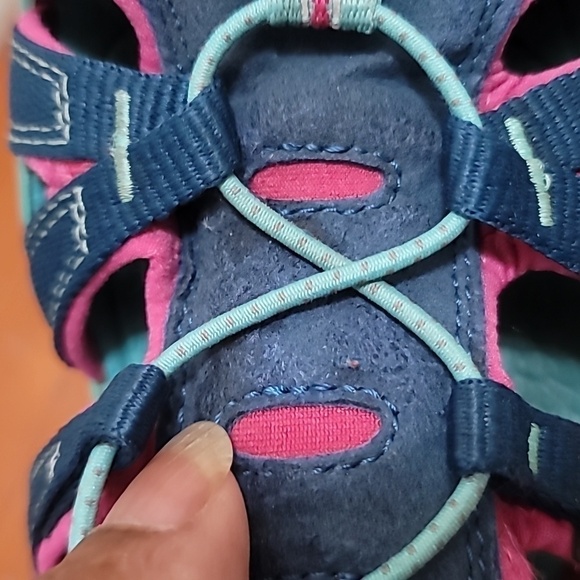 KEEN YOUTH FISHERMAN SEACAMP II CNX NAVY BLUE AND PINK SANDAL SIZE 5 - Picture 10 of 11